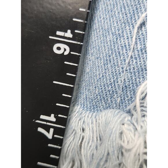 Denim Blvd Distressed Jean Mini Skirt Women's NWOT Belted - Picture 4 of 8